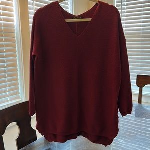Red oversized sweater